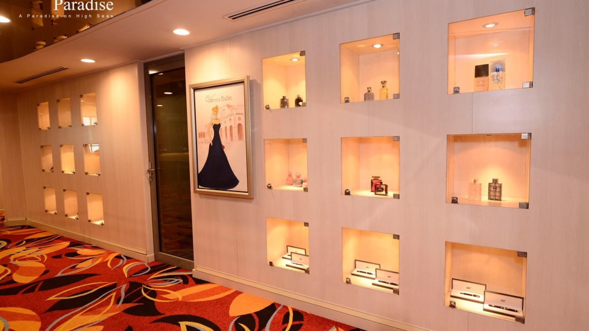 Aegean Paradise Cruise shopping display shelves photo